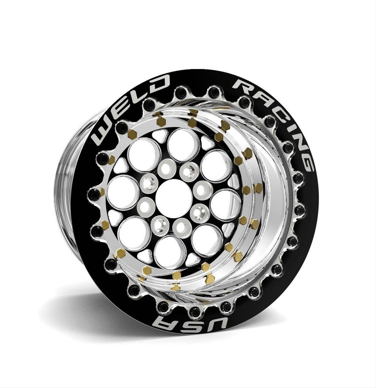 Weld Racing Magnum Import Drag Black Mickey Thompson Beadlock Wheels 768B50915F