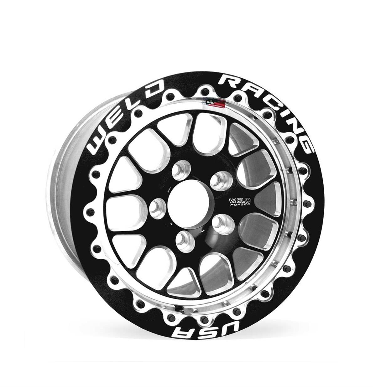 Weld Racing RT-S S77 Forged Aluminum Black Mickey Thompson Beadlock Wheels 77MB508A45F